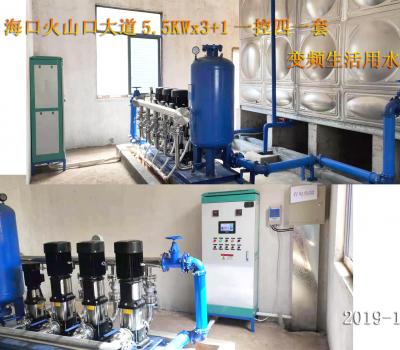 2019年10月?？诨鹕娇诖蟮?.5KWx3+1 一控四變頻泵組生活用水