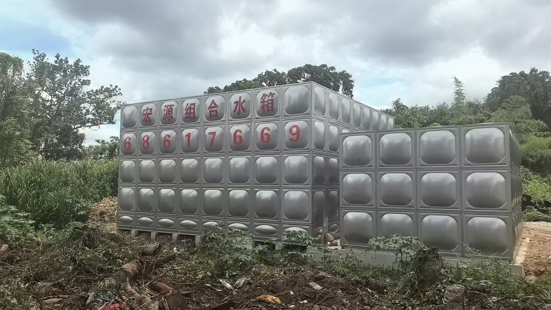 2025.6.5海南·樂(lè)東（揚(yáng)力項(xiàng)目）大型組合水箱安裝完成